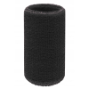 Opaska POINT na nadgarstek – czarny kolor, szerokość 12 cm, uniwersalny materiał frotte