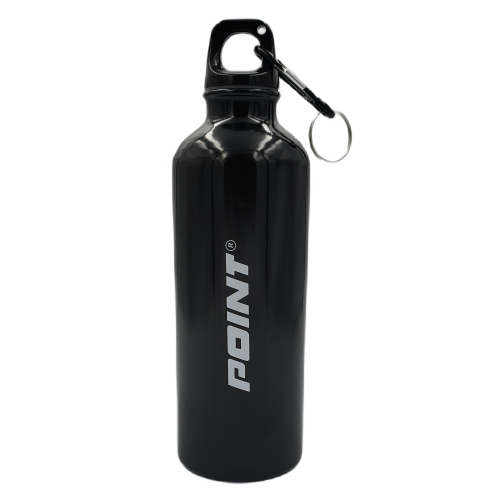 Czarny aluminiowy bidon POINT – 500 ml, zamknięcie leak proof