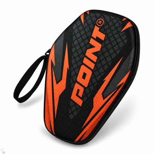 Twardy pokrowiec POINT Thunder Orange na 2 rakietki do tenisa stołowego